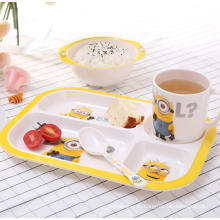 (BC-MK1015) Fashinable Design Reusable Melamine 4PCS Kids Cute Dinner Set